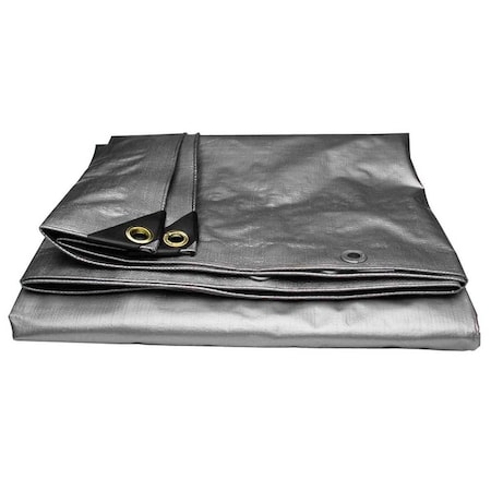 Harpster Heavy Duty Tarp, 1.2, Silver, 1,200-Denier Polyethylene 655329206109